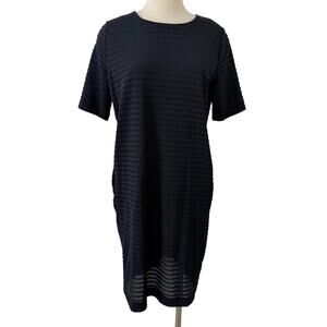 COS Black Short Sleeve Shift Dress Knee-Length M Relaxed Fit
